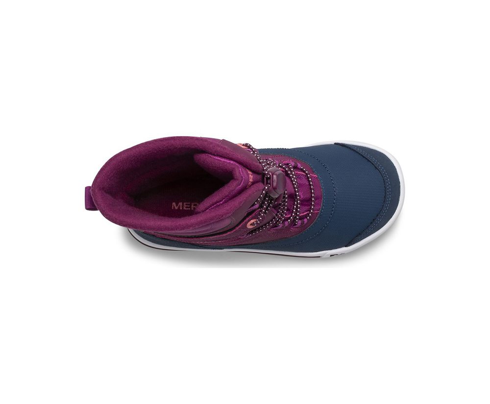 Merrell Boots Pink/Blue - Snow Bank 2.0 - Kids 09MQEGVOX